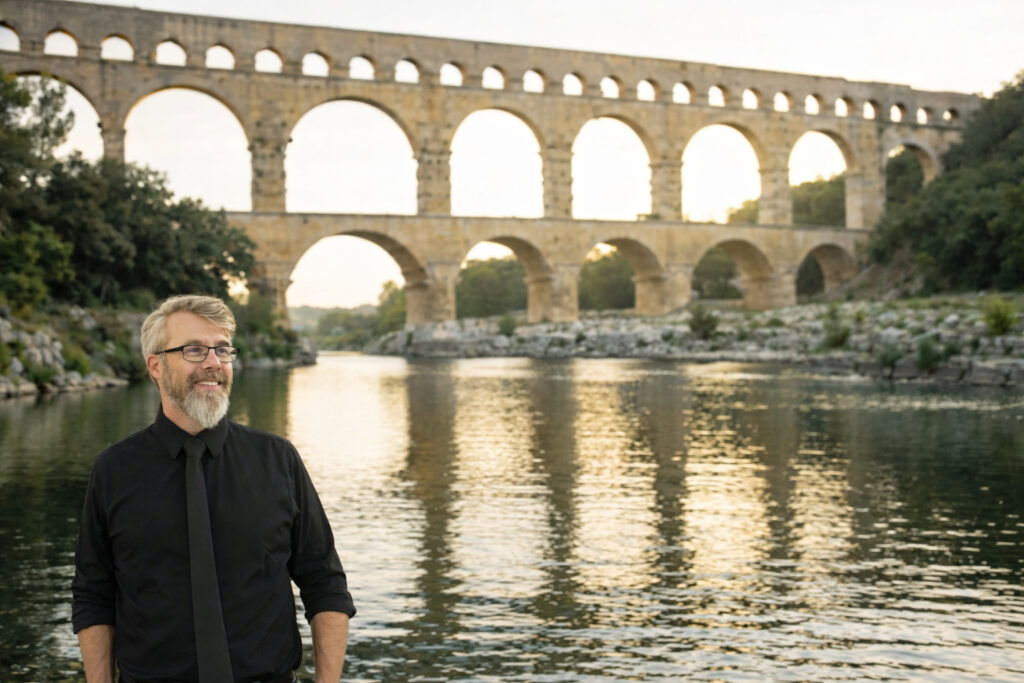Courtier en assurance dans le Gard devant le Pont du Gard