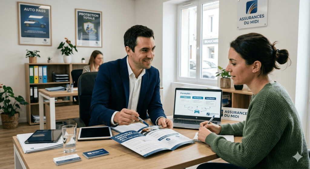 Courtier en assurance auto à Beaucaire conseillant un client pour choisir une couverture adaptée
